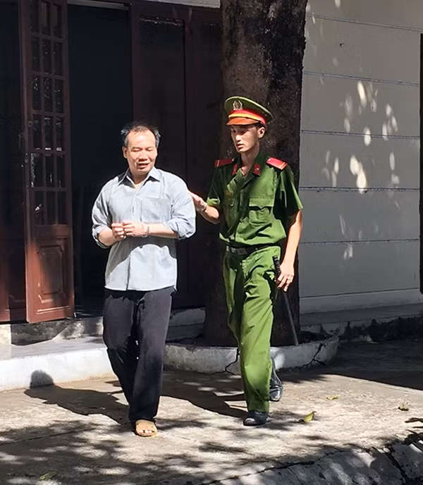 Bị cáo Nhân sau phiên xử.