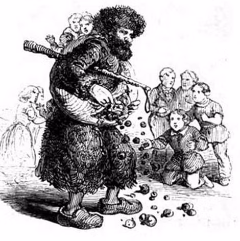 Minh họa hình ảnh Knecht Ruprecht, năm 1863.