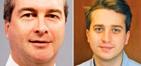 Robert Hannigan (ảnh trái); Eric King - Phó Giám đốc tổ chức nhân quyền Anh Privacy International.
