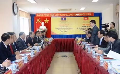 Trung tướng Nguyễn Xuân Mười phát biểu tại hội thảo.