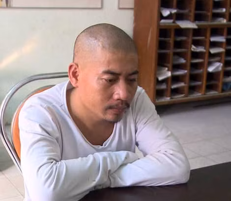Lê Thành Trung tại cơ quan điều tra.