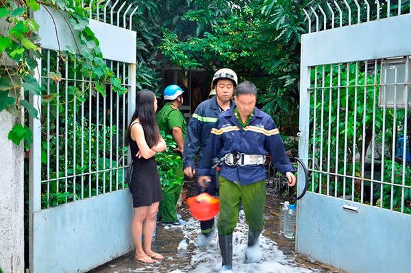 Hiện trường vụ cháy.