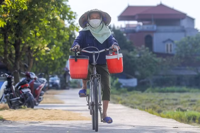 Hội phụ nữ, giáo viên của xã không quản ngại nắng mưa, hàng ngày đưa cơm, nước uống ra đồng, tới các chốt kiểm soát dịch.