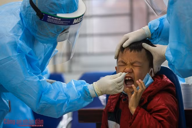 Lấy mẫu xét nghiệm bao gồm lấy dịch họng, dịch mũi.