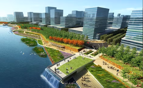 Phối cảnh dự án KĐT mới Tây sông Hậu - Smart City An Giang.