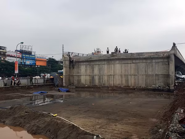 Hiện trường vụ tai nạn.