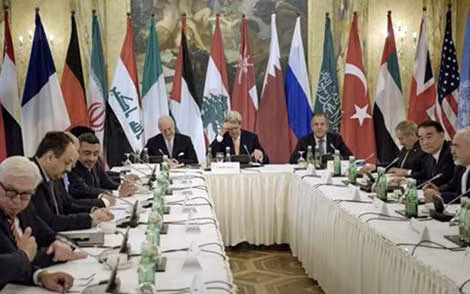 Các bên tham gia Hội nghị quốc tế mở rộng về Syria tại Austria. Các bên tham gia Hội nghị quốc tế mở rộng về Syria tại Austria.