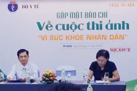 Đại diện Vụ Truyền thông và Thi đua khen thưởng - Bộ Y tế họp công bố cuộc thi ảnh “Vì sức khỏe nhân dân” tại TP Hồ Chí Minh chiều 5/11.
