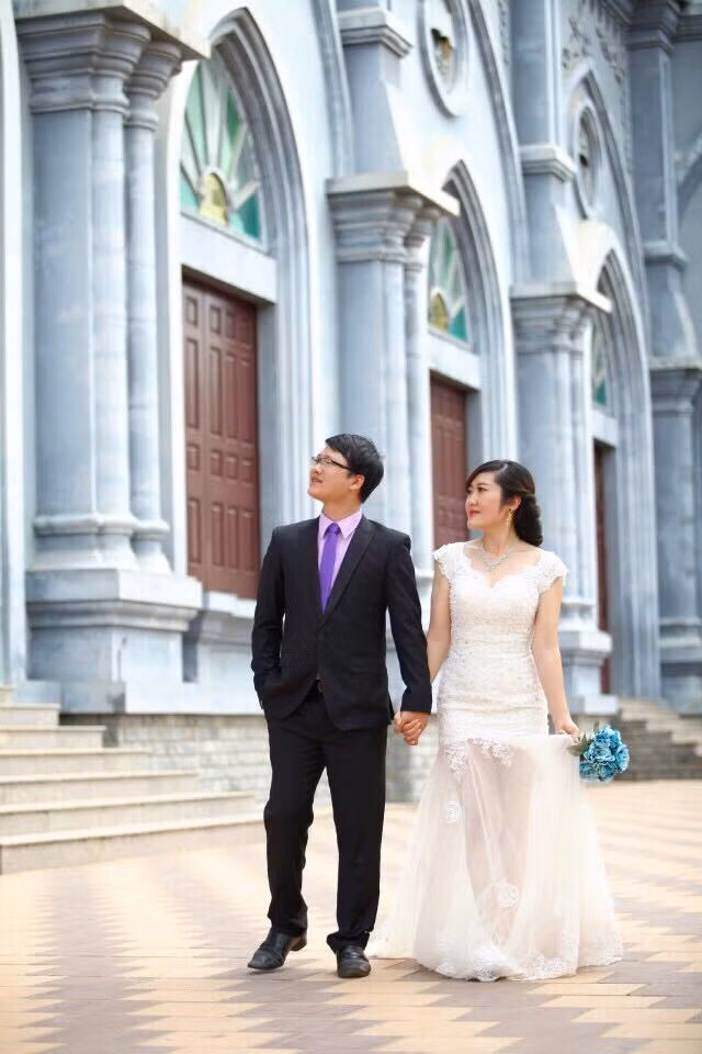 Ảnh cưới vợ chồng Huyền Trâm.