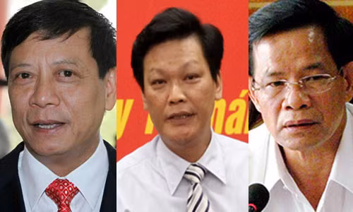 Từ trái qua: ông Trần Lưu Hải, ông Nguyễn Duy Thăng và ông Huỳnh Minh Chắc. Ảnh: vne