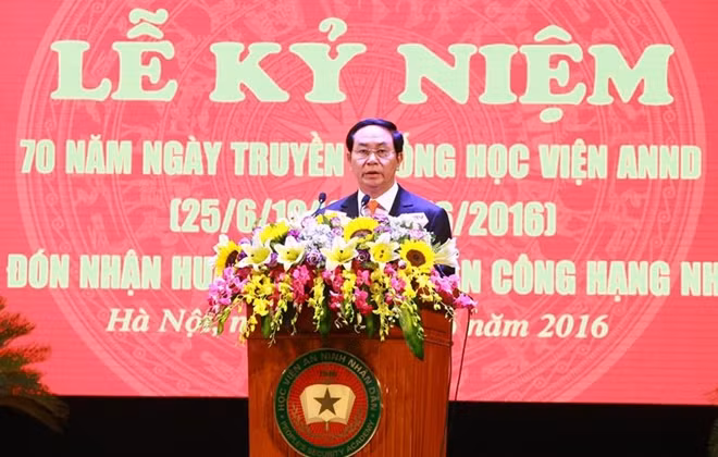 Chủ tịch nước Trần Đại Quang phát biểu tại Lễ kỷ niệm.