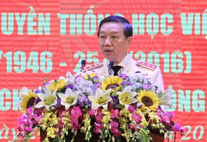 Bộ trưởng Tô Lâm phát biểu tại lễ kỷ niệm.