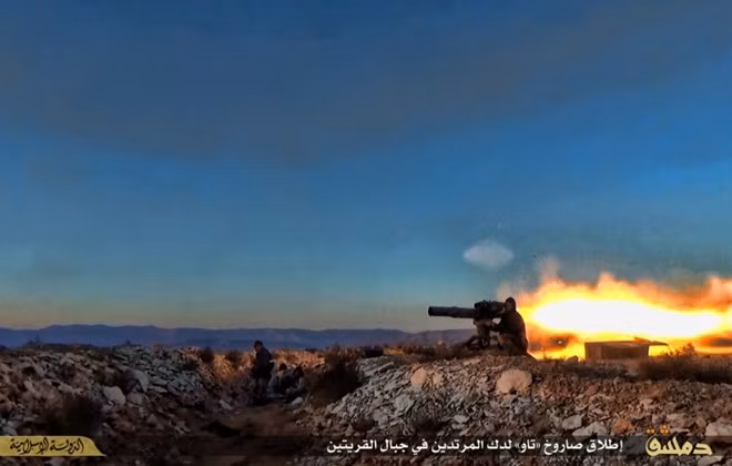 Tên lửa chống tăng TOM do Mỹ sản xuất đã được chuyển cho phiến quân Syria. Ảnh: RT