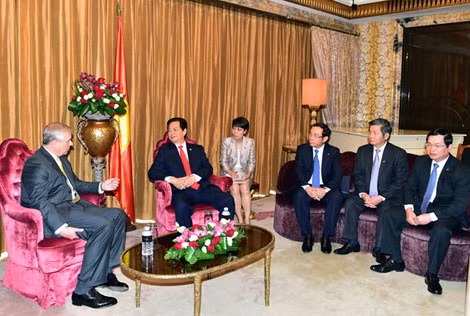 Hoàng tử Andrew đánh giá cao hợp tác giáo dục giữa Anh và Việt Nam. Ảnh: VGP/Nhật Bắc.