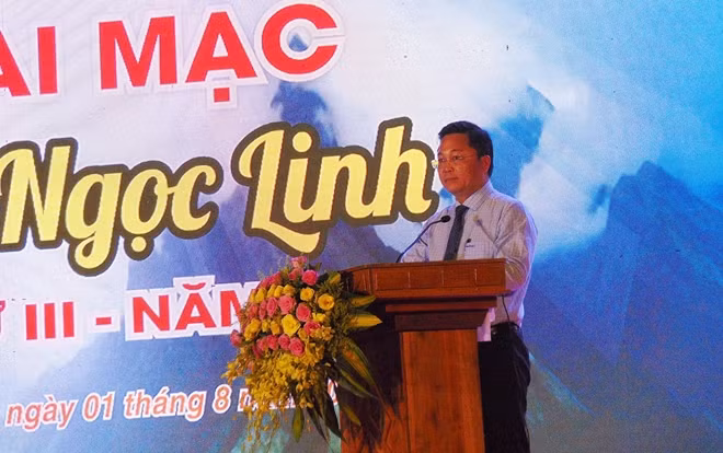Ông Lê Trí Thanh phát biểu tại lễ khai mạc.