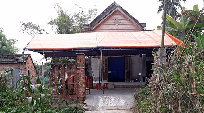 Ngôi nhà nơi xảy ra vụ nổ bình gas khiến anh Đ. tử vong.