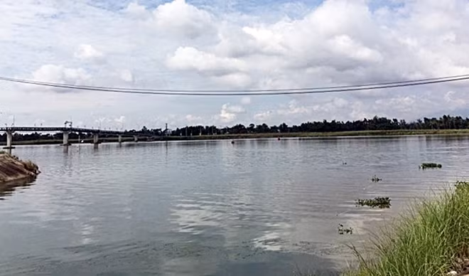Khúc sông Thu Bồn nơi ông R. gặp nạn.