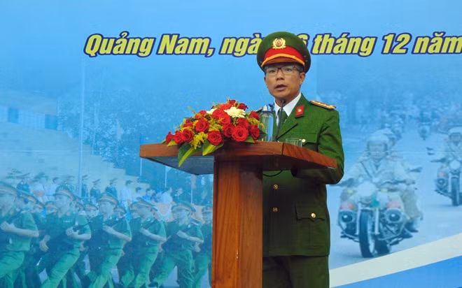 Đại tá Nguyễn Hà Lai phát biểu tại Lễ phát động.