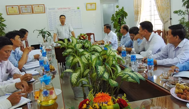 Ông Lê Văn Thanh phát biểu kết luận buổi làm việc.