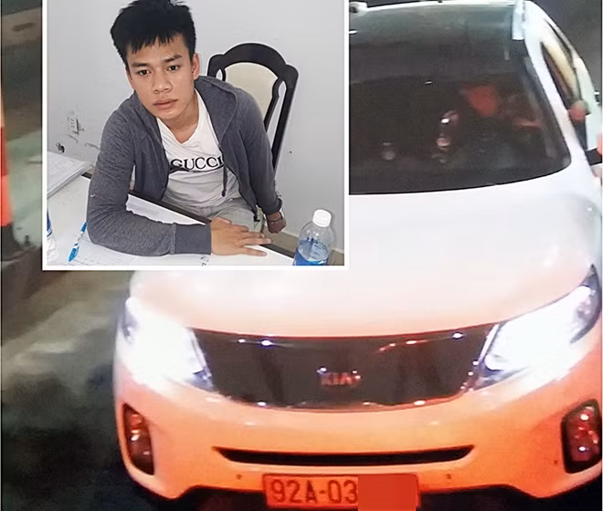Lê Trọng Hải (ảnh nhỏ) và 1 ôtô do Hải trộm cắp.