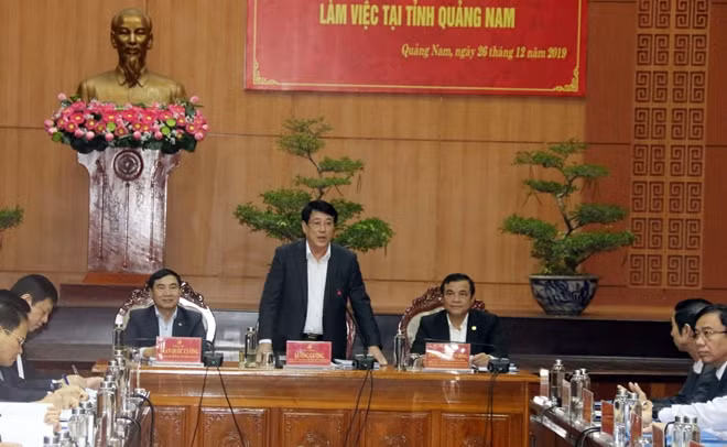 Đại tướng Lương Cường phát biểu tại buổi làm việc.