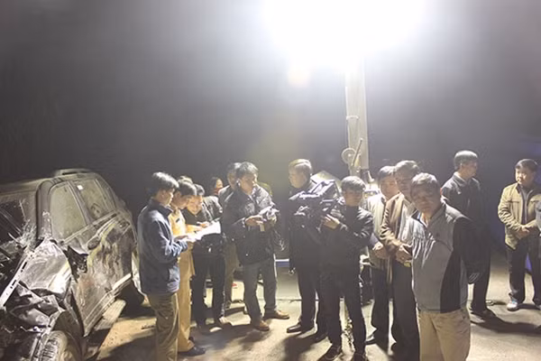 Hiện trường vụ TNGT.