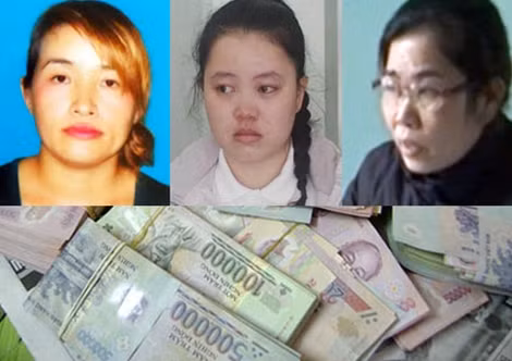 Các đối tượng lừa đảo Lê Thị Hằng, Phan Thị Minh Tâm và Trịnh Thị Thu Thủy.