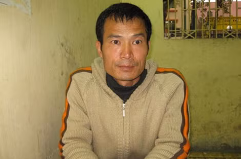 Đối tượng Tuấn tại cơ quan Công an.