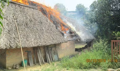 Hiện trường vụ cháy.