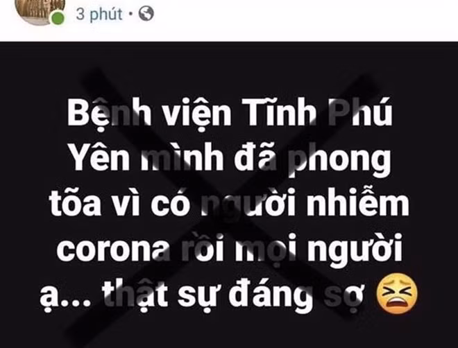 Một số trang facebook đăng tải thông tin sai sự thật đã gỡ bỏ.