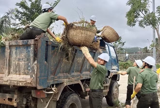 Bốc xếp rác thải đưa lên xe tải vận chuyển đến bãi rác để xử lý