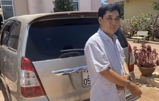 Đối tượng Nguyễn Hữu Thạch tại thời điểm bị bắt giữ