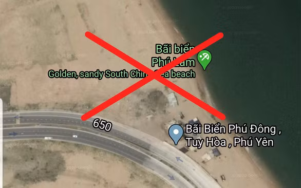 Hình ảnh trên Google Maps chiều ngày 18-4-2020 có thông tin không đúng sự thật