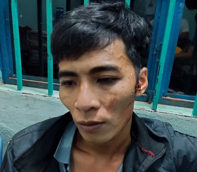 Đối tượng Lê Quốc Tuấn sau khi bị bắt