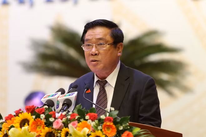 Đồng chí Nguyễn Thanh Tùng, Bí thư Tỉnh ủy, Chủ tịch HĐND tỉnh Bình Định phát biểu khai mạc Đại hội