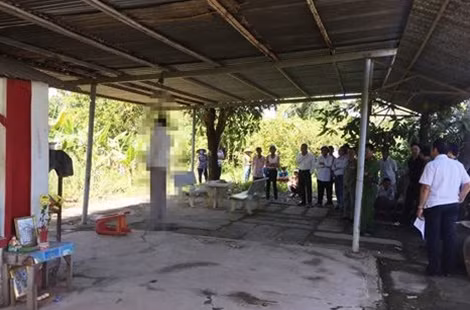 Hiện trường nơi phát hiện người đàn ông treo cổ