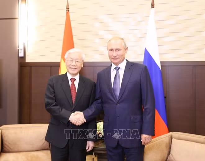 Tổng Bí thư Nguyễn Phú Trọng và Tổng thống Nga Vladimir Putin