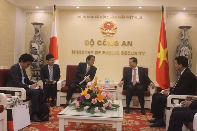 Bộ trưởng Tô Lâm tiếp Đại sứ đặc mệnh toàn quyền Nhật Bản tại Việt Nam Kunio Umeda