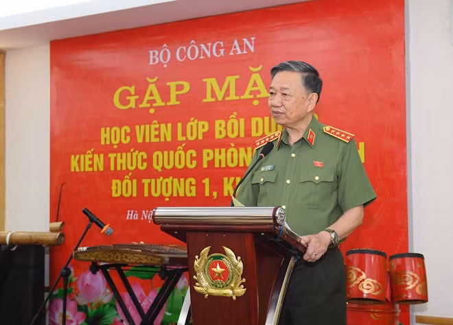 Bộ trưởng Tô Lâm phát biểu tại cuộc gặp.
