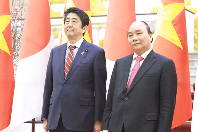 Thủ tướng Chính phủ Nguyễn Xuân Phúc và Thủ tướng Nhật Bản Shinzo Abe.