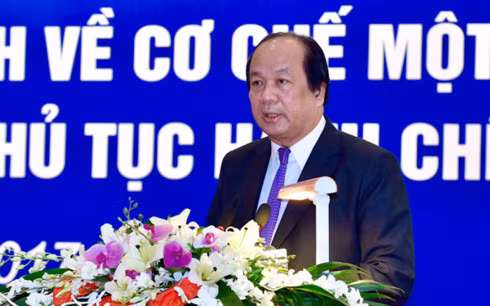 Bộ trưởng- Chủ nhiệm Văn phòng Chính phủ Mai Tiến Dũng phát biểu tại hội thảo. Ảnh: VGP Bộ trưởng- Chủ nhiệm Văn phòng Chính phủ Mai Tiến Dũng phát biểu tại hội thảo. Ảnh: VGP