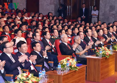 Các đại biểu tham dự buổi lễ. ảnh: VOV