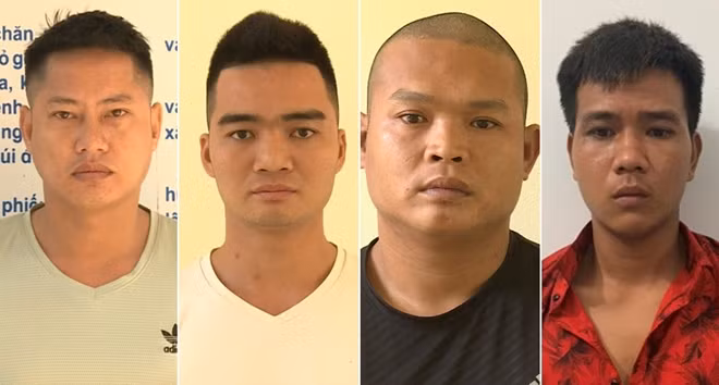 Các đối tượng bị truy nã: Trần Trung Kiên, Lê Minh Phong, Phạm Văn Hùng và Phan Hữu Ánh.