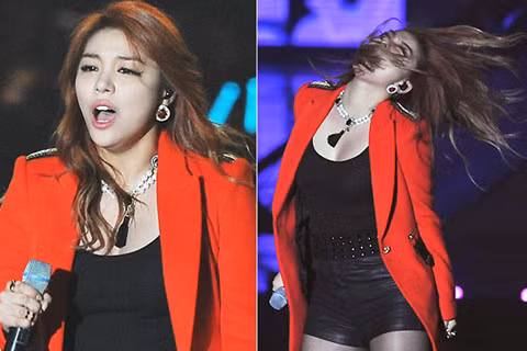 Ca sĩ nổi tiếng của Hàn Quốc Ailee tham gia biểu diễn trong đêm nhạc hội.