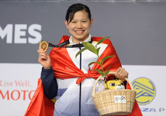 Ánh Viên đã giành được 8 HCV tại kỳ SEA Games 29. ảnh: NLD