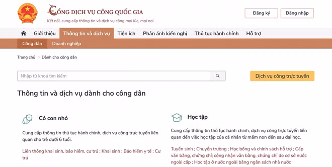 Cổng dịch vụ công quốc gia đã sẵn sàng phục vụ người dân.