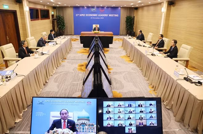 Hội nghị diễn ra theo hình thức trực tuyến.