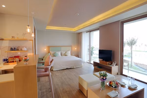 100% các căn chộ khách sạn FLC Sầm Sơn đều có tầm nhìn hướng biển.