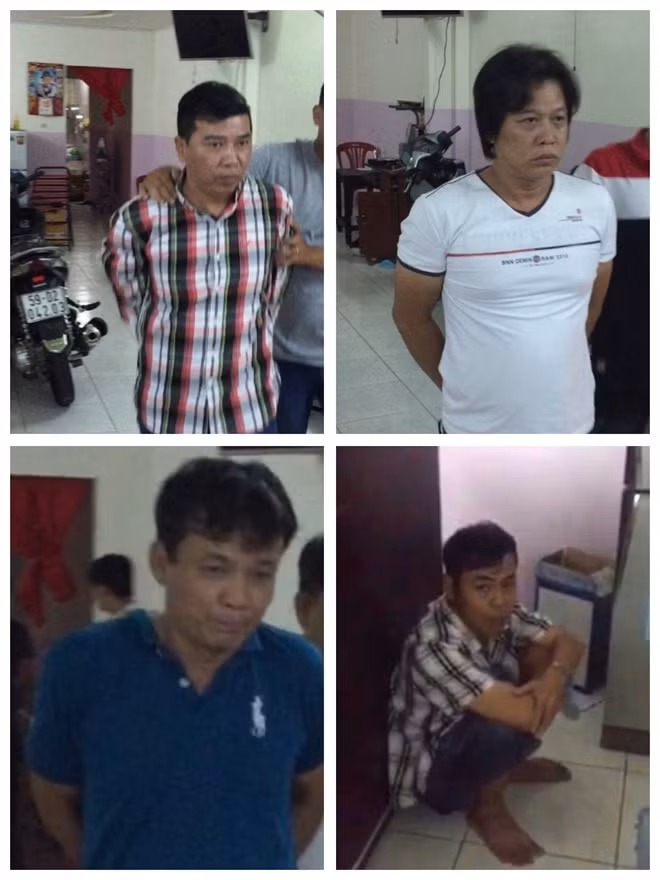 Một số đối tượng trong đường dây đánh bạc của Sơn "le" tại CQĐT