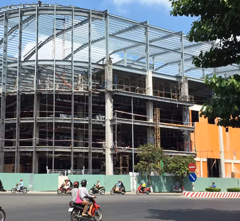 Công trình xây dựng nơi xảy ra vụ tai nạn.